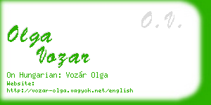 olga vozar business card
